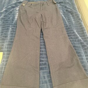 LOFT navy Herringbone Trousers 6 P